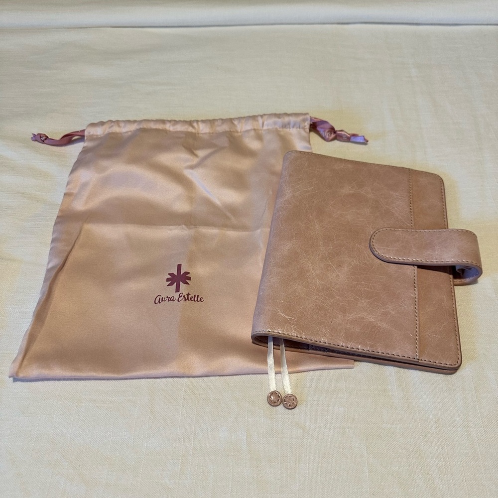 Aura Estelle Pink B6 Leather Planner Cover